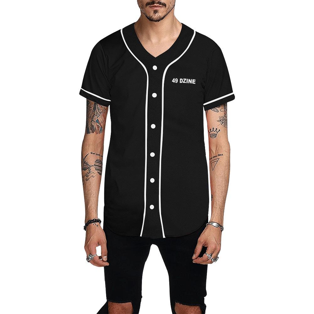 49 Dzine Wordmark Logomark Dress Code All Over Print Baseball Jersey for Men (Model T50) All Over Print Baseball Jersey for Men (T50) e-joyer