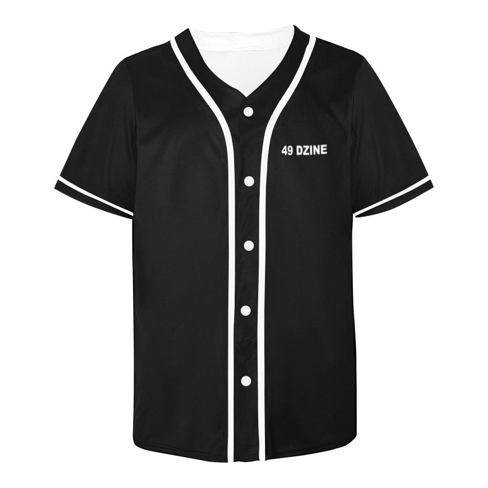 49 Dzine Wordmark Logomark Dress Code All Over Print Baseball Jersey for Men (Model T50) All Over Print Baseball Jersey for Men (T50) e-joyer