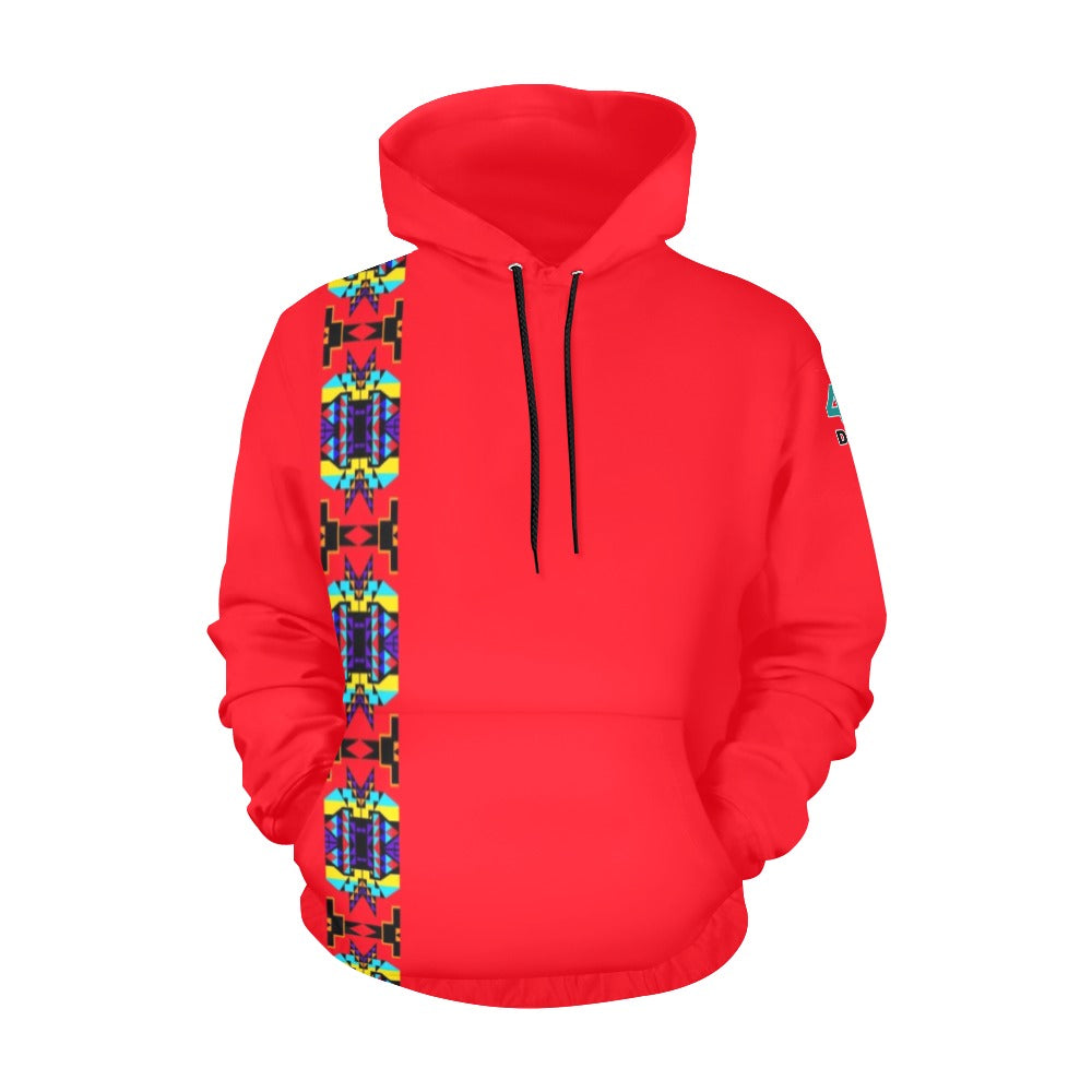 Red Blanket Strip II Hoodie for Men (USA Size)