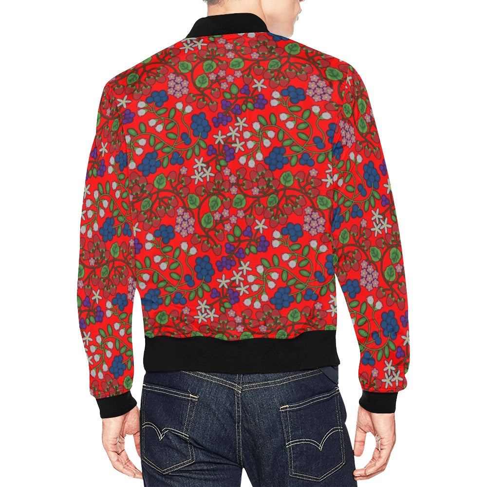 Takwakin Harvest Fire All Over Print Bomber Jacket for Men