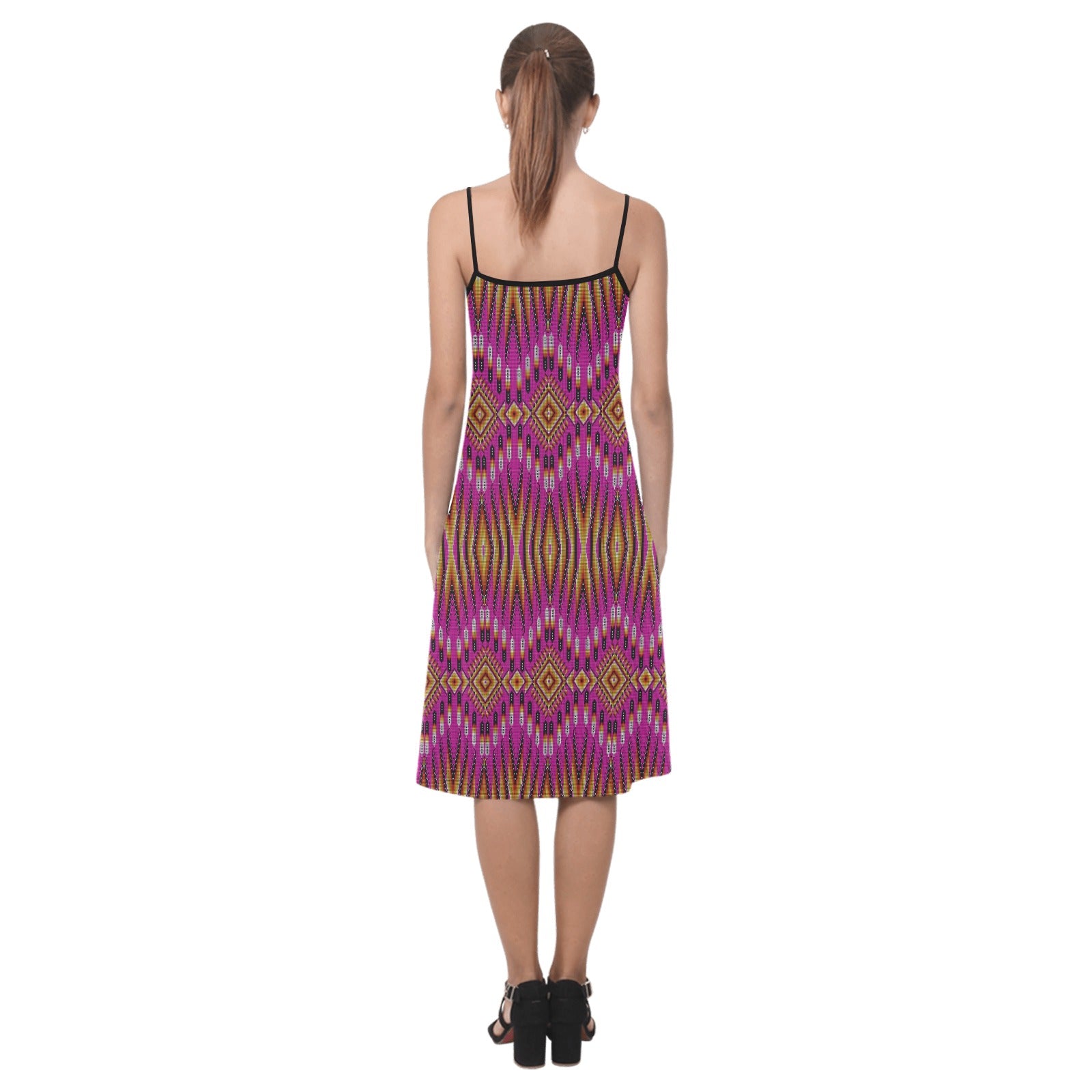 Fire Feather Pink Alcestis Slip Dress