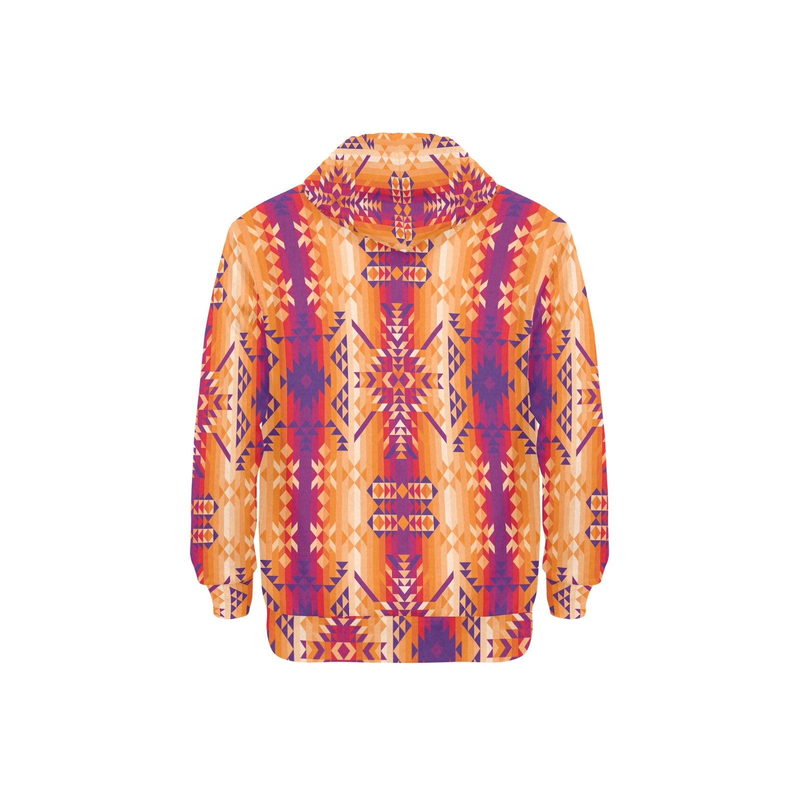 Desert Geo Men's Long Sleeve Fleece Hoodie