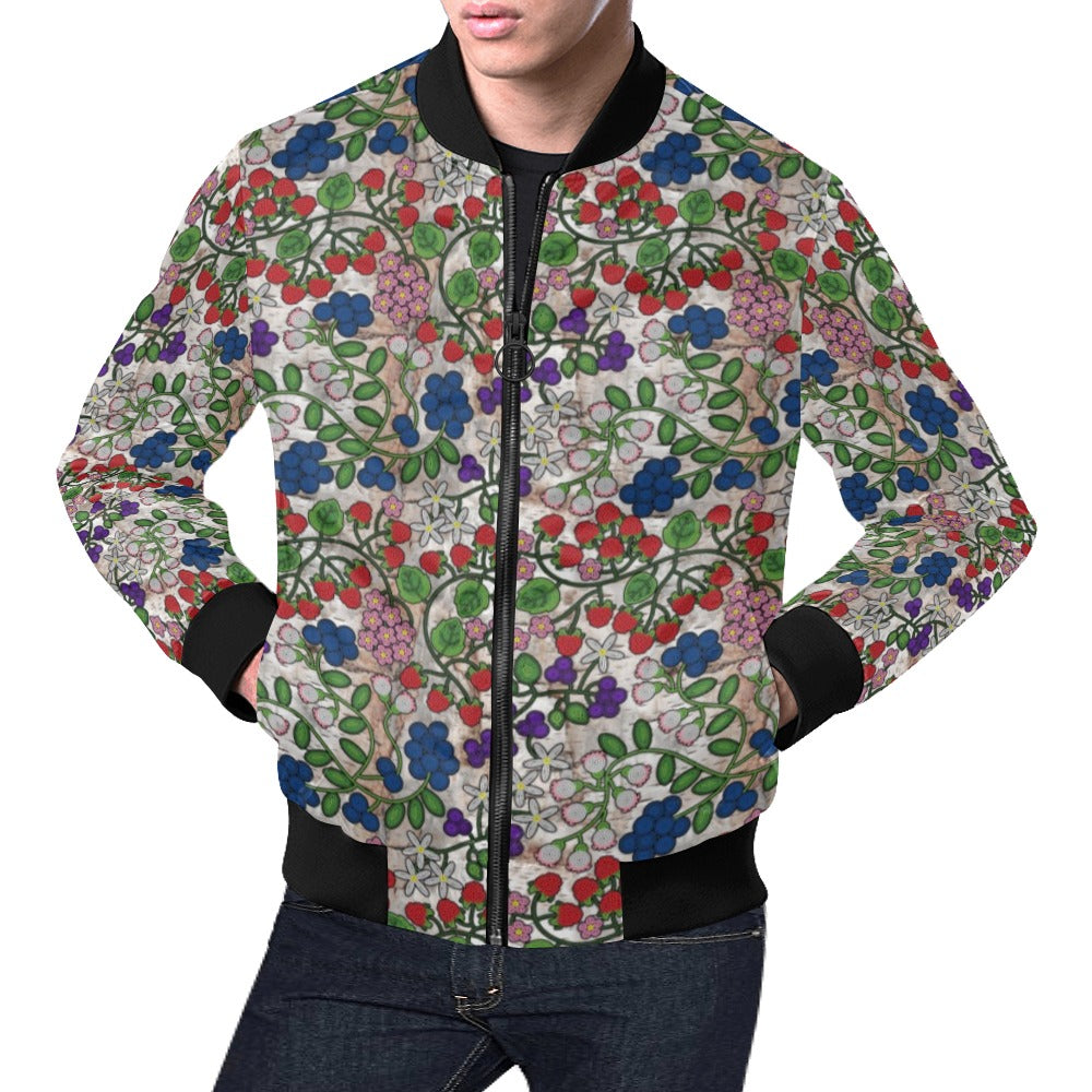 Takwakin Harvest Br Bark All Over Print Bomber Jacket for Men