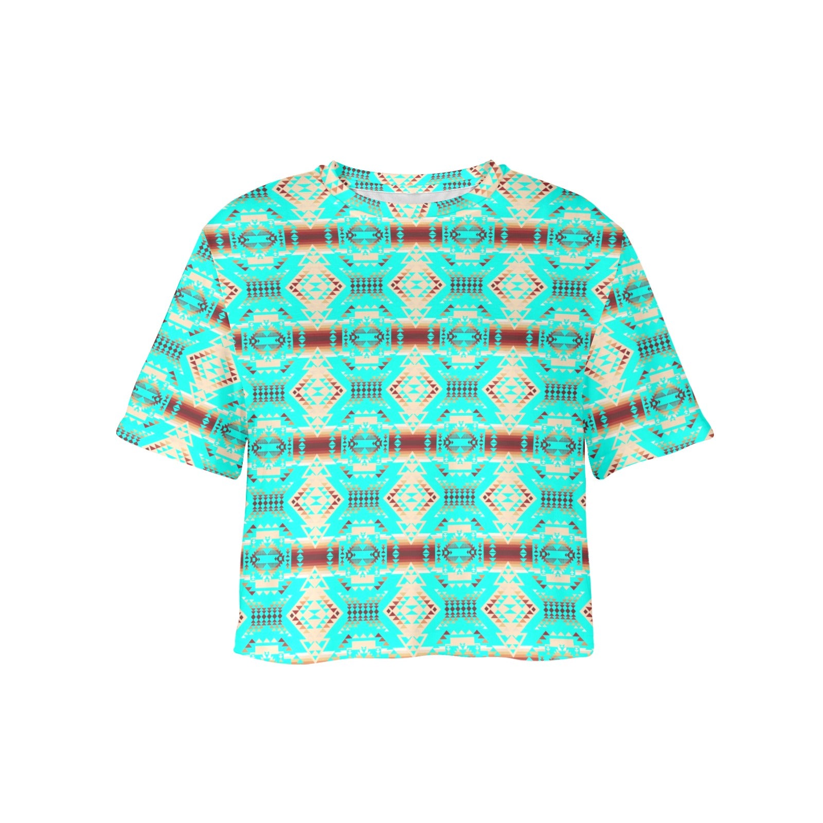 Gathering Earth Turquoise Women's Cropped T-shirt