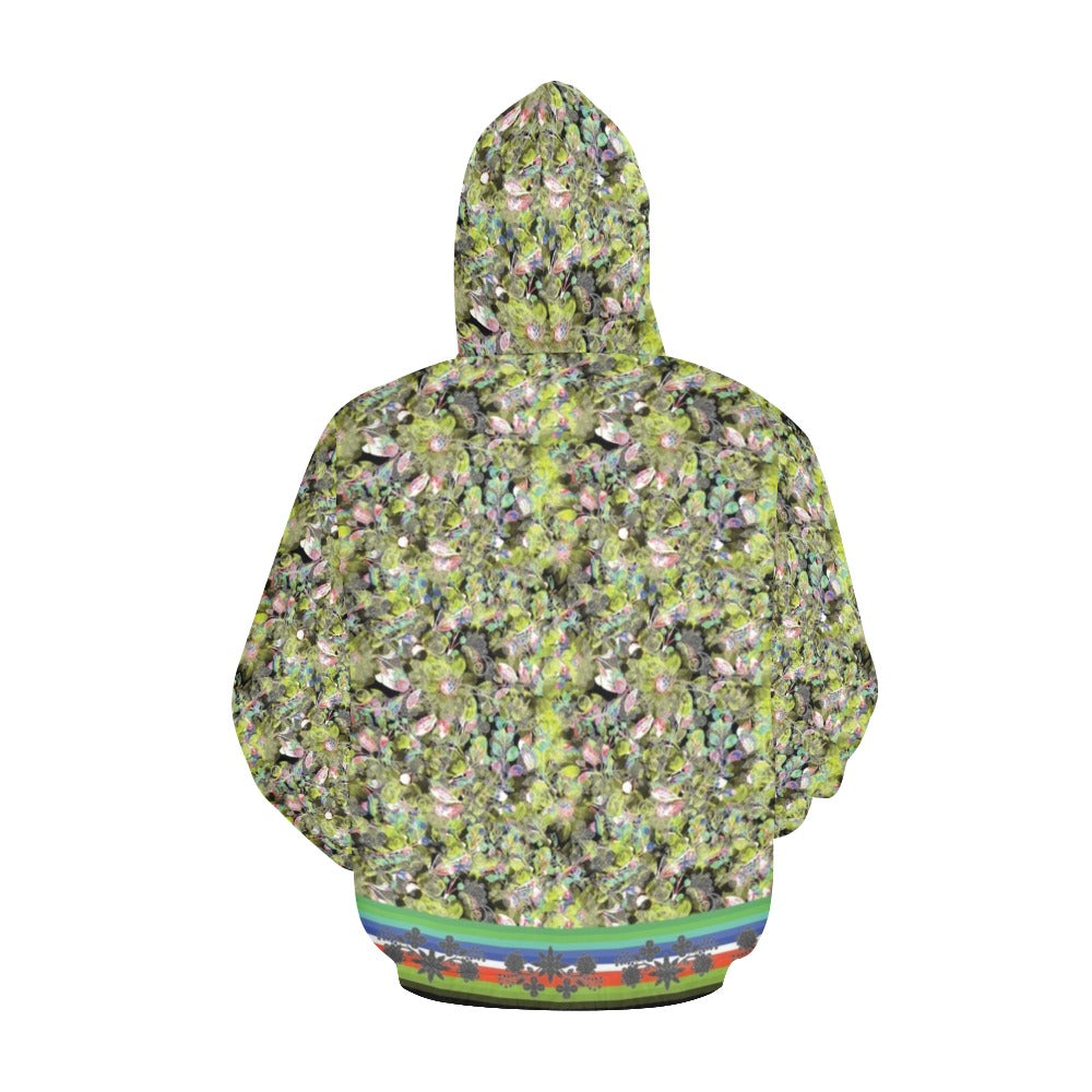 Culture in Nature Green Leaf Hoodie for Women (USA Size)