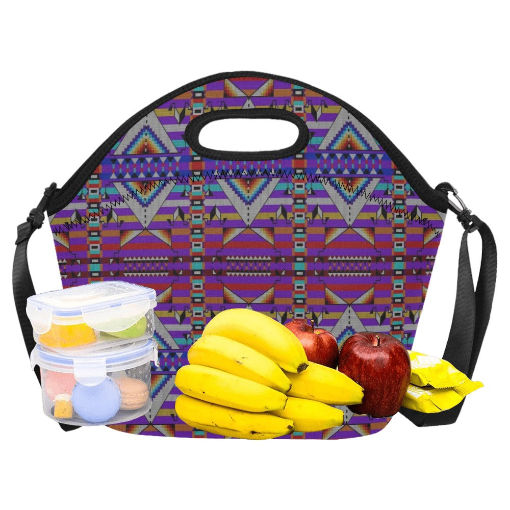 Medicine Blessing Purple Neoprene Lunch Bag/Large