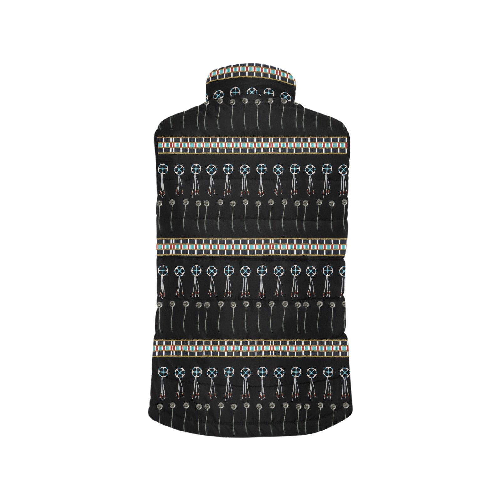 Beaded Bracelet Men's Padded Vest Jacket