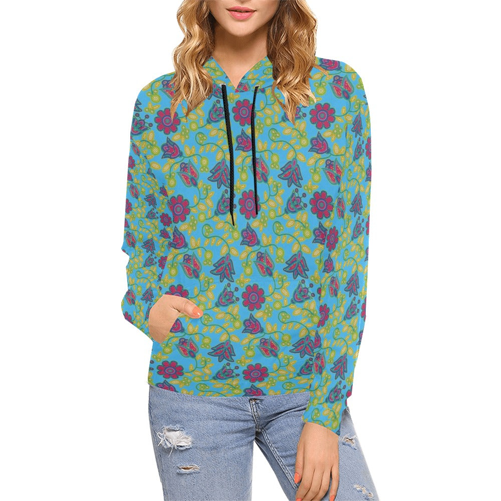 Beaded Nouveau Lime Hoodie for Women (USA Size)