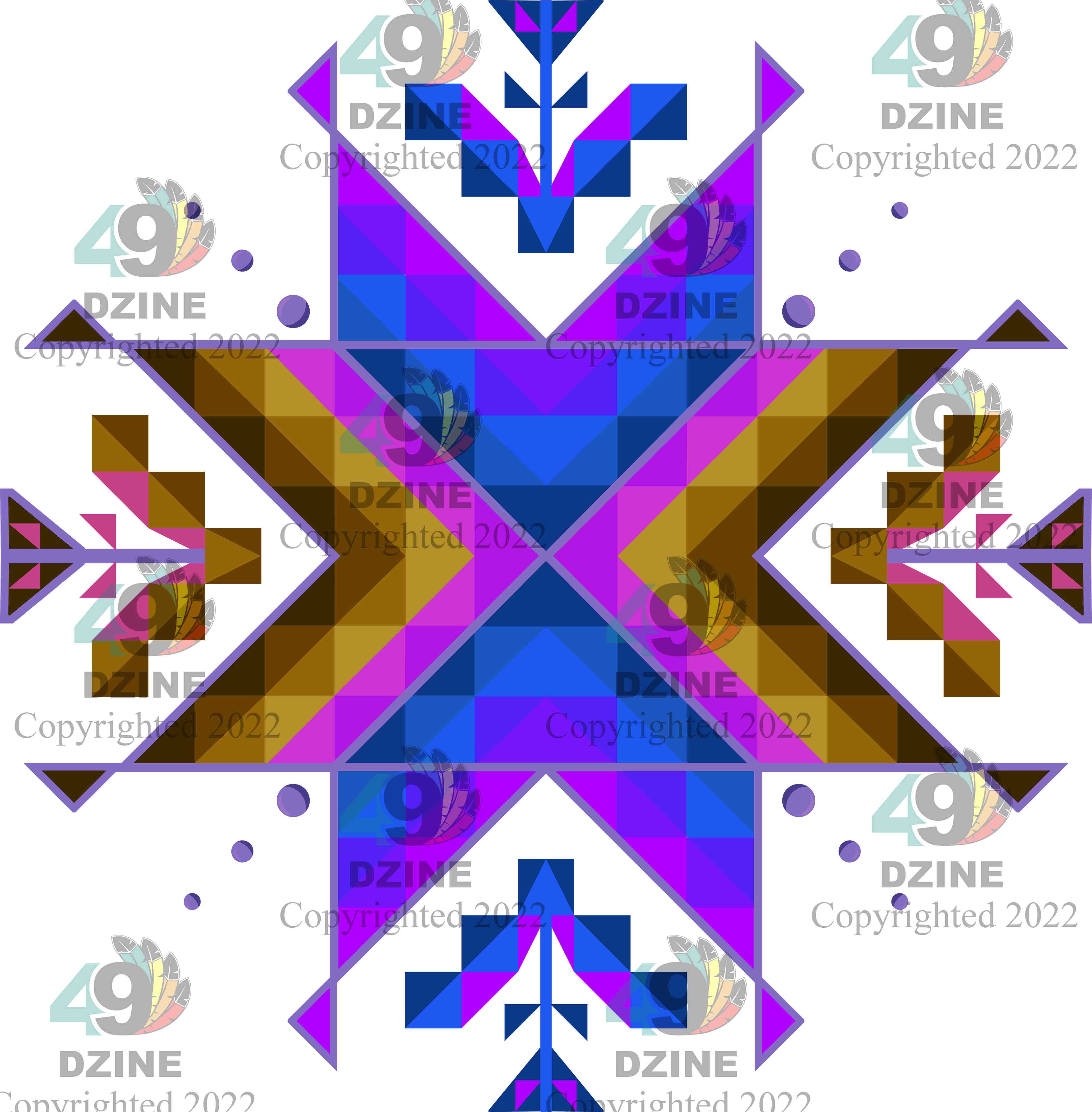 6-inch Geometric Transfer Dream of the Ancestors Transfers 49 Dzine Dream of the Ancestors Orchid