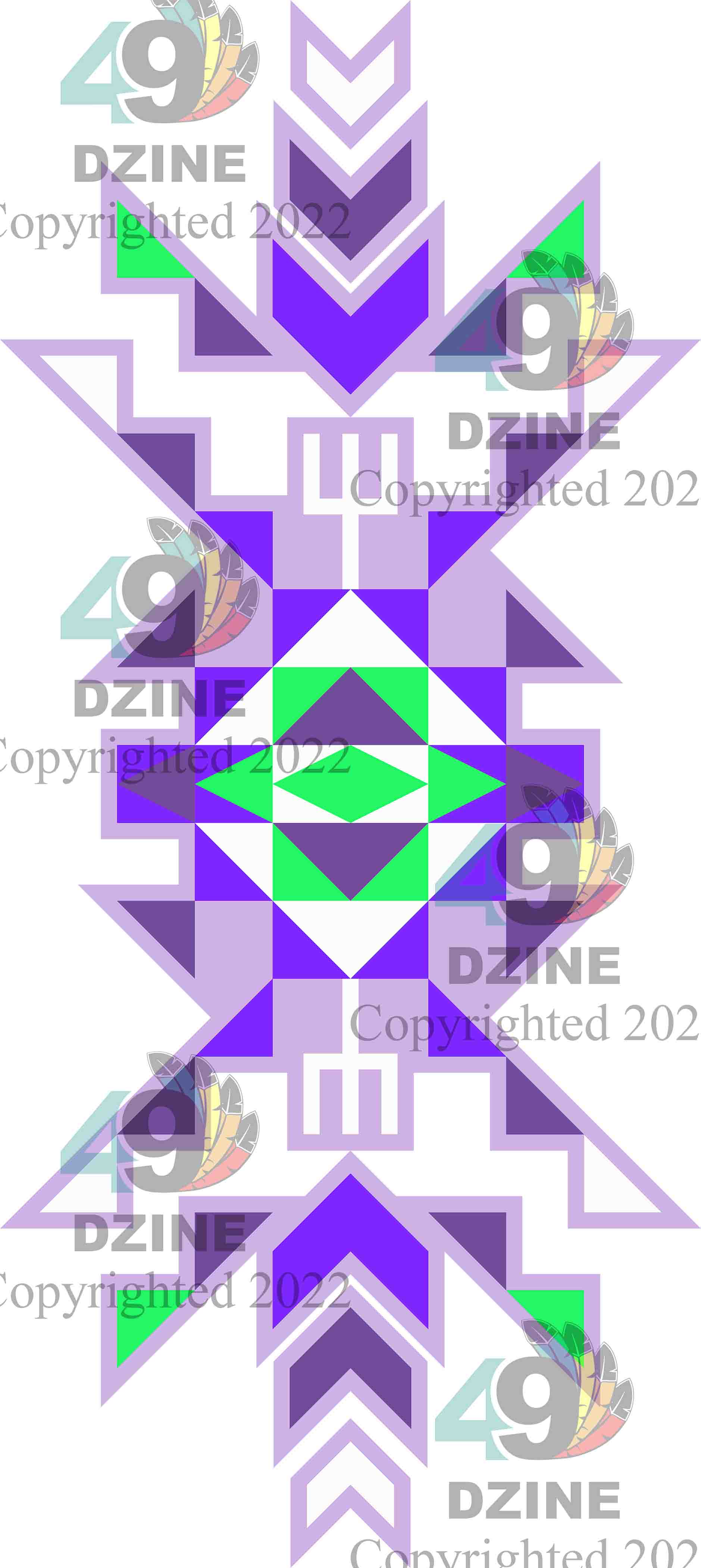 6-inch Geometric Transfer Geo Sunset Transfers 49 Dzine Sunset Geo Iris
