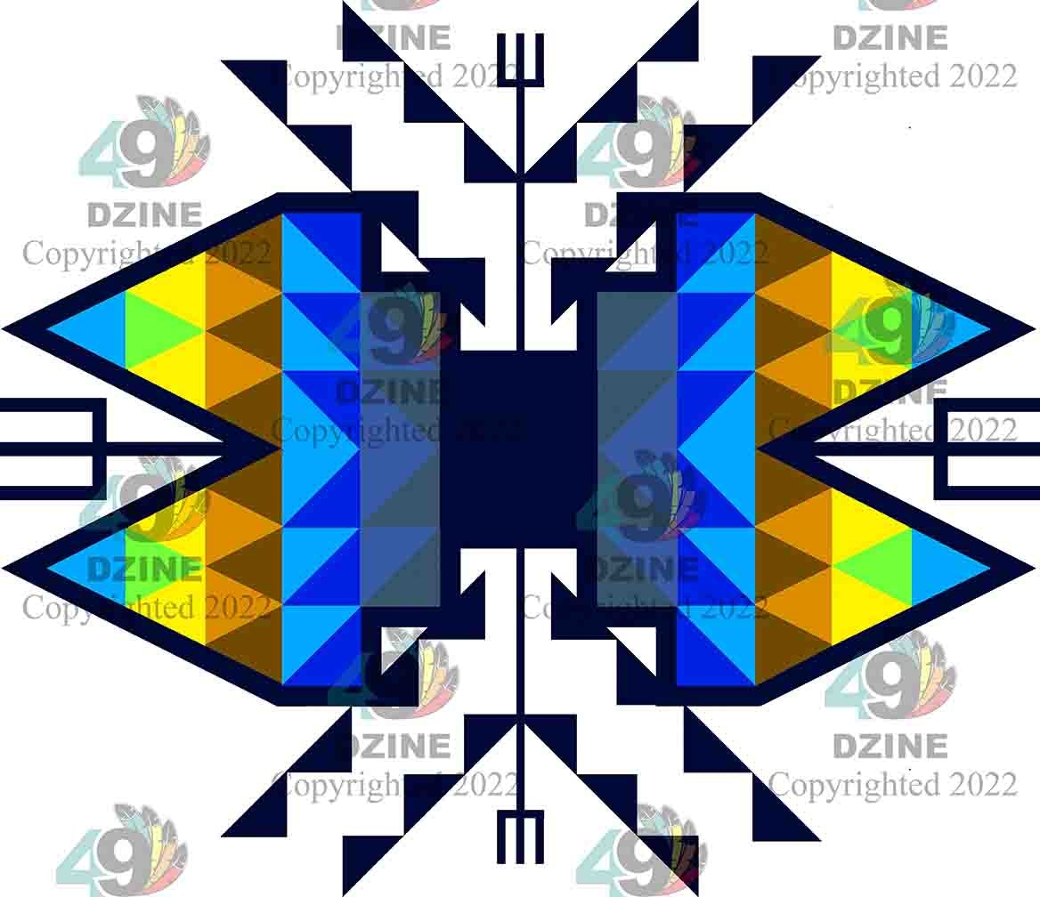 6-inch Geometric Transfer Sacred Trust Transfers 49 Dzine Sacred Trust Cobalt