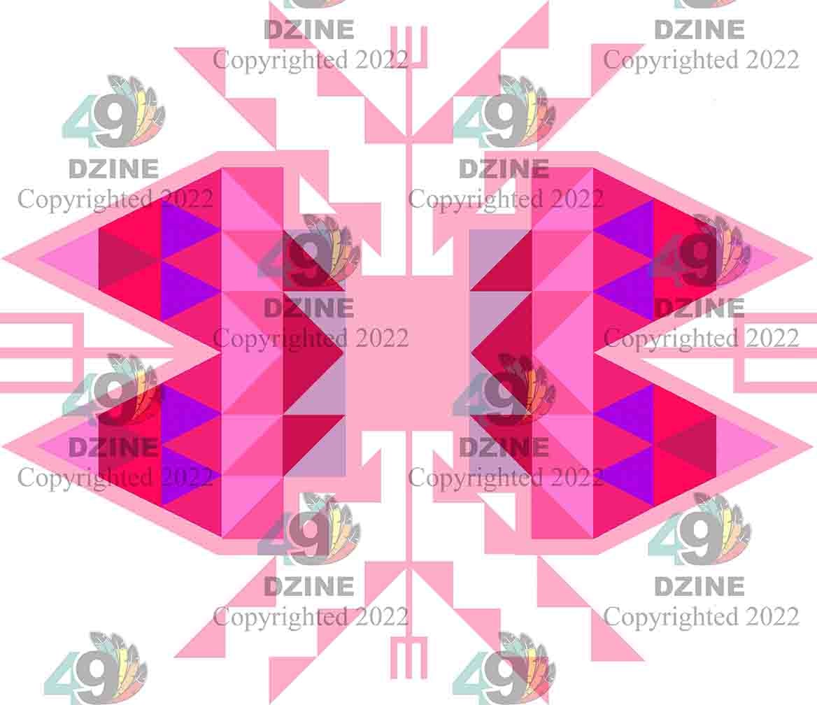 6-inch Geometric Transfer Sacred Trust Transfers 49 Dzine Sacred Trust Pink