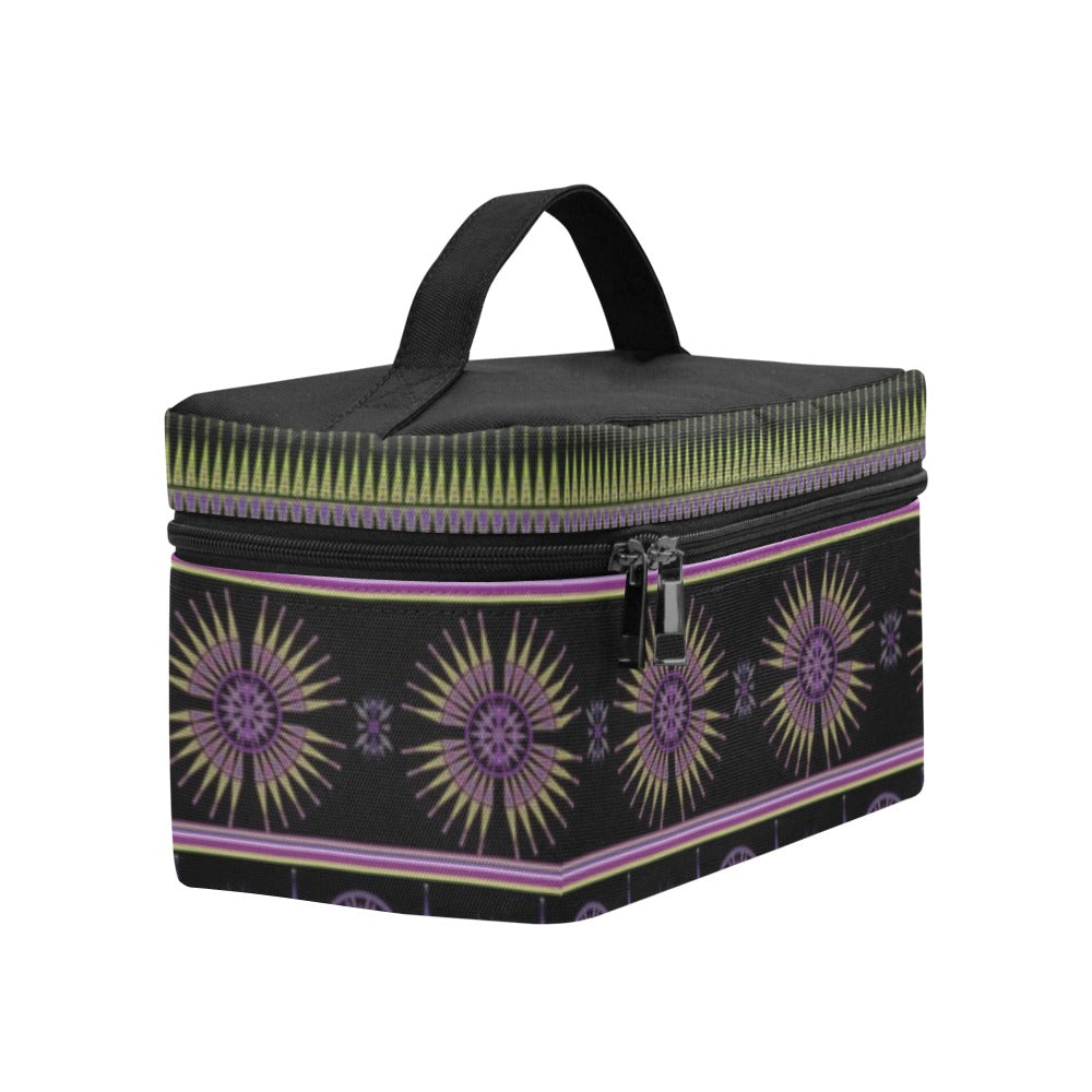 Evening Feather Wheel Cosmetic Bag/Large