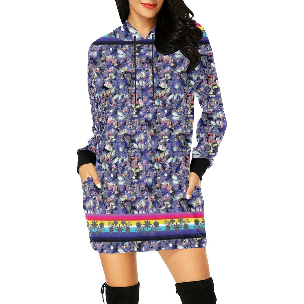Culture in Nature Blue Hoodie Dress