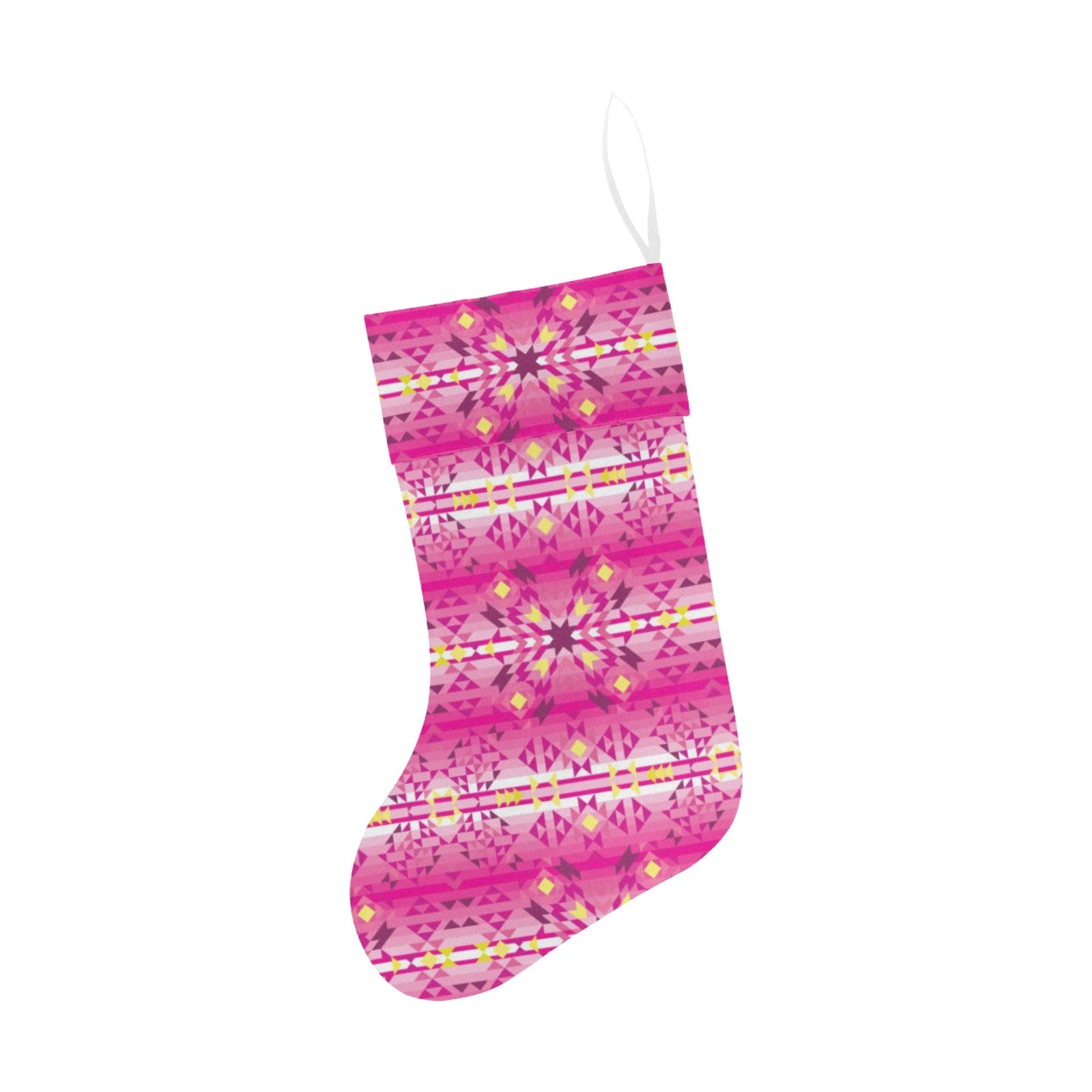 Pink Star Christmas Stocking