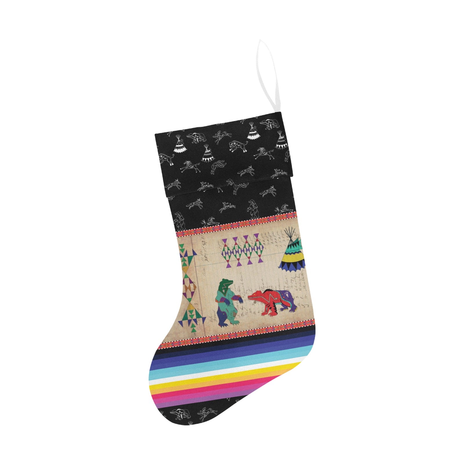 Bear Ledger Black Sky Christmas Stocking