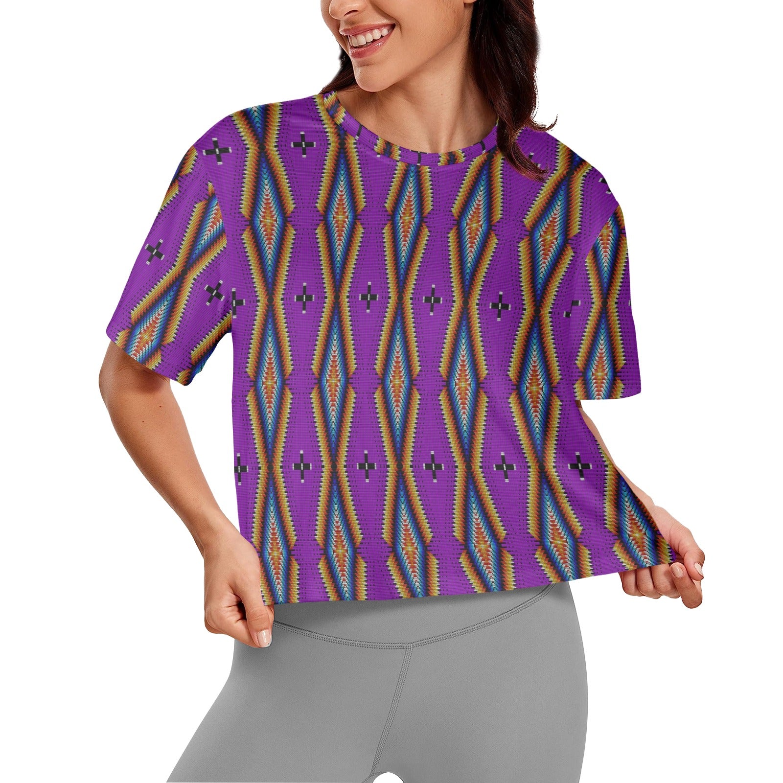 Diamond in the Bluff Purple Women's Cropped T-shirt