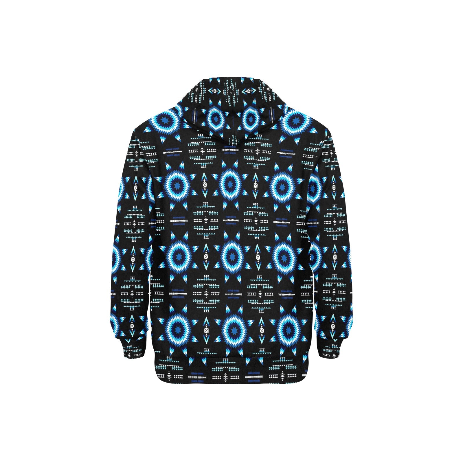 Rising Star Wolf Moon Men's Long Sleeve Fleece Hoodie