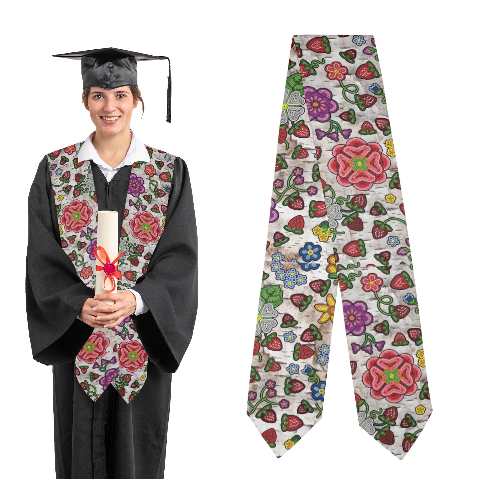 Berry Pop Br Bark Graduation Stole