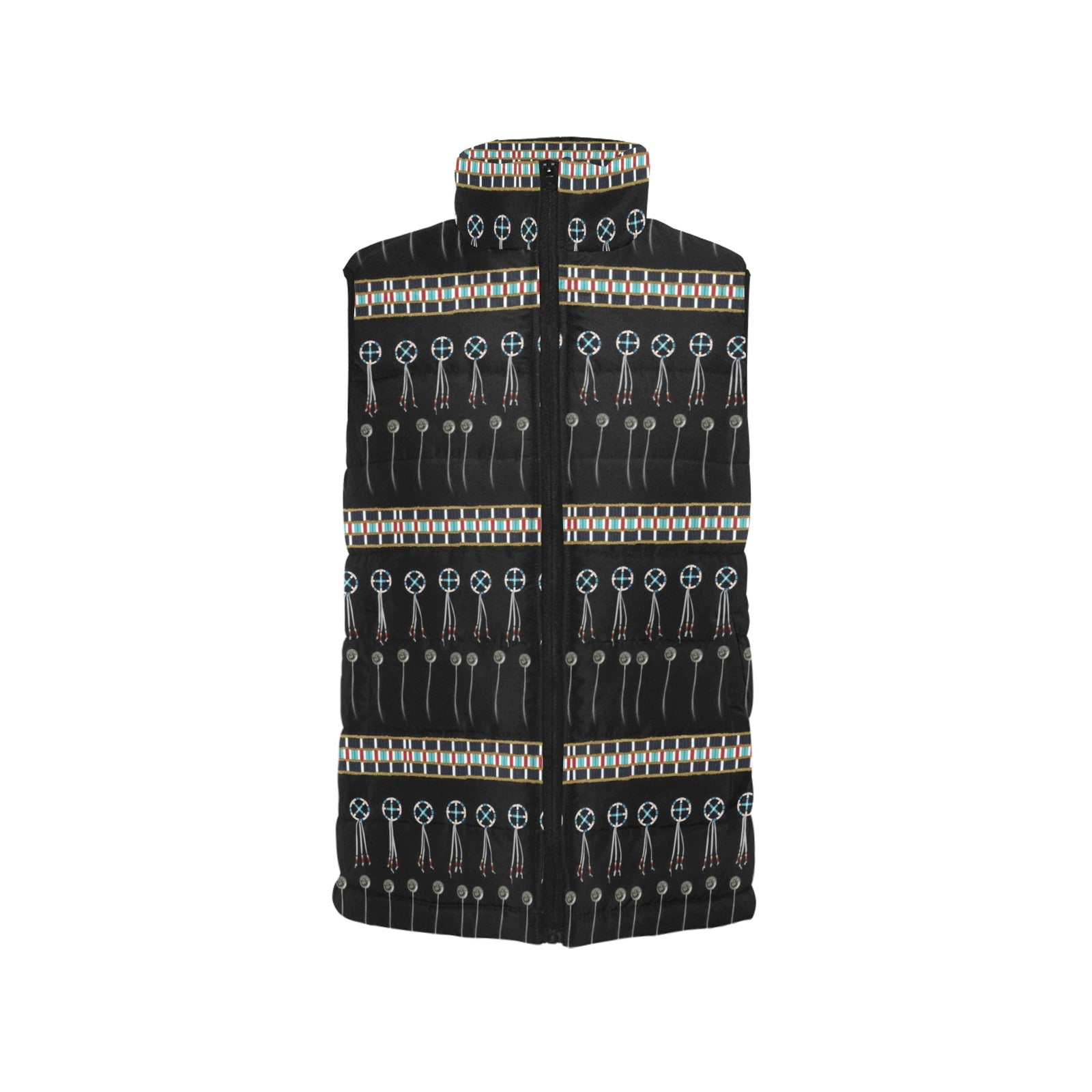 Beaded Bracelet Women's Padded Vest Jacket