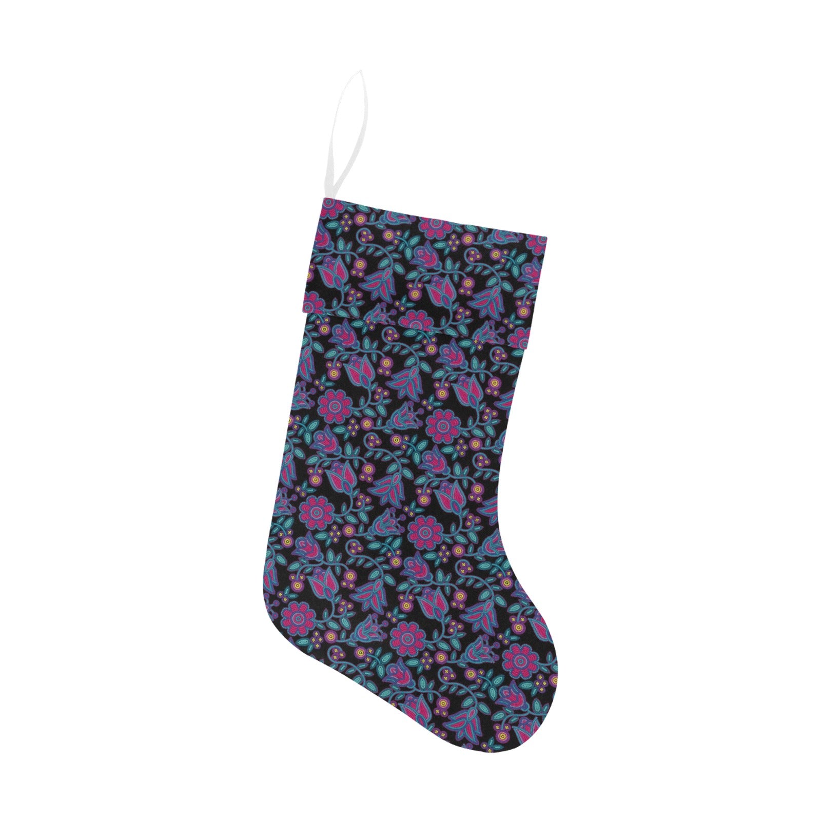 Beaded Nouveau Coal Christmas Stocking