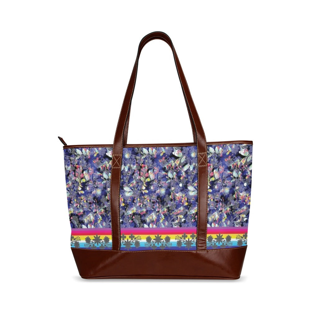 Culture in Nature Blue Tote Handbag