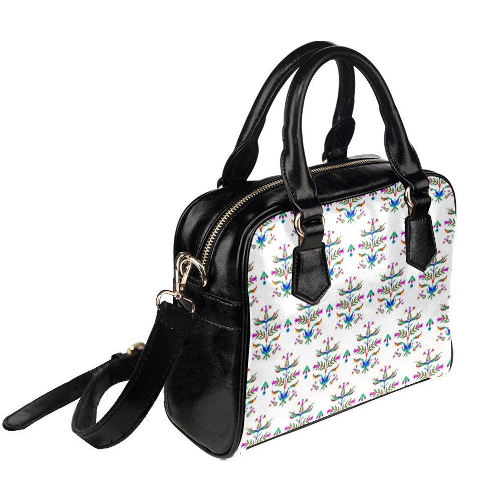 Dakota Damask White Shoulder Handbag