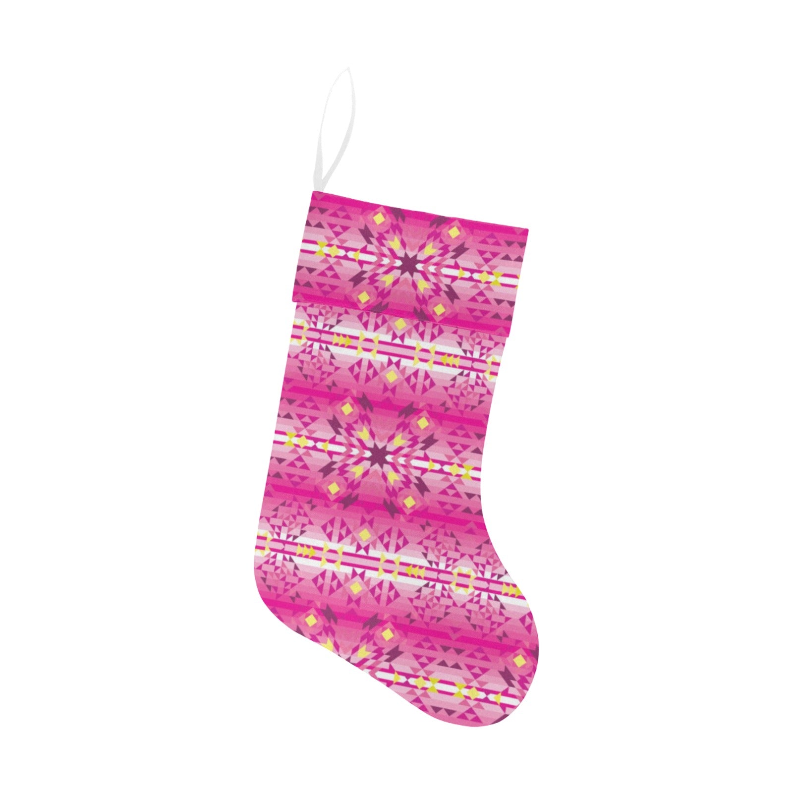 Pink Star Christmas Stocking