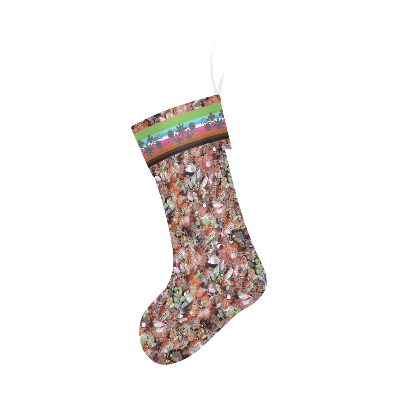 Culture in Nature Orange Christmas Stocking