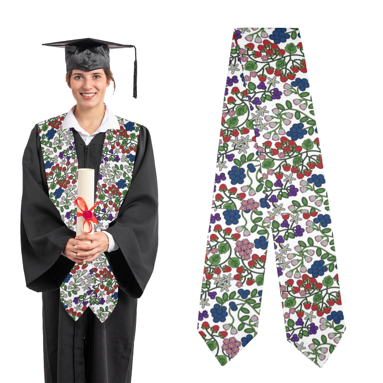 Takwakin Harvest White Graduation Stole