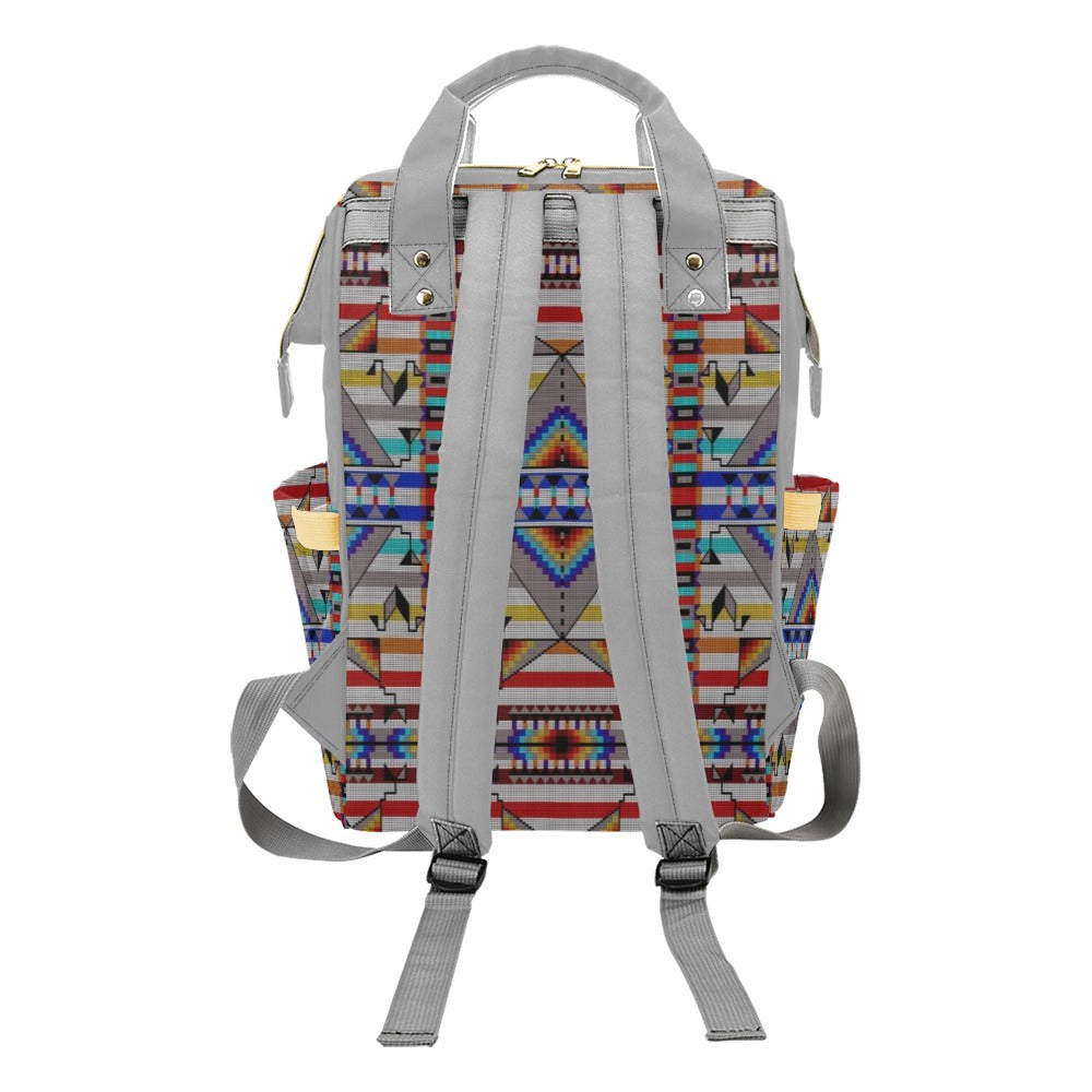 Medicine Blessing White Multi-Function Diaper Backpack/Diaper Bag