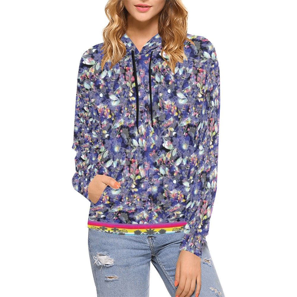 Culture in Nature Blue Hoodie for Women (USA Size)