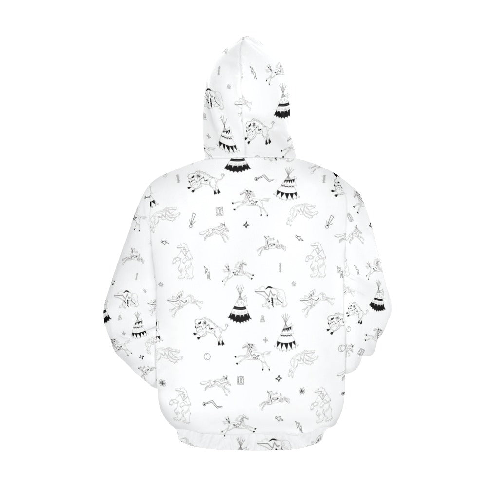 Ledger Dabbles White Hoodie for Women (USA Size)