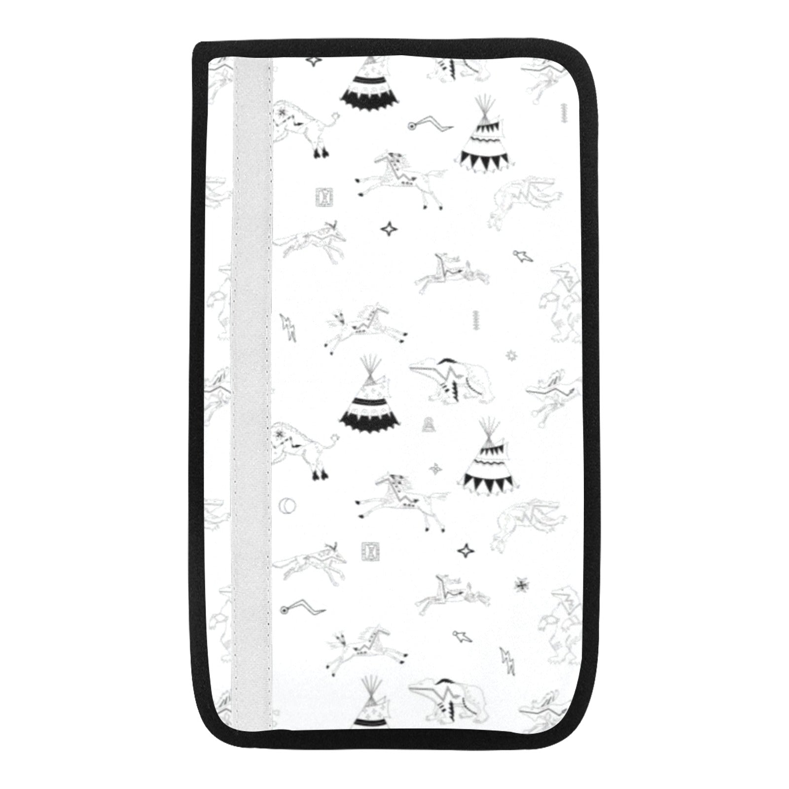 Ledger Dabbles White Car Seat Belt Cover 7''x12.6'' (Pack of 2)