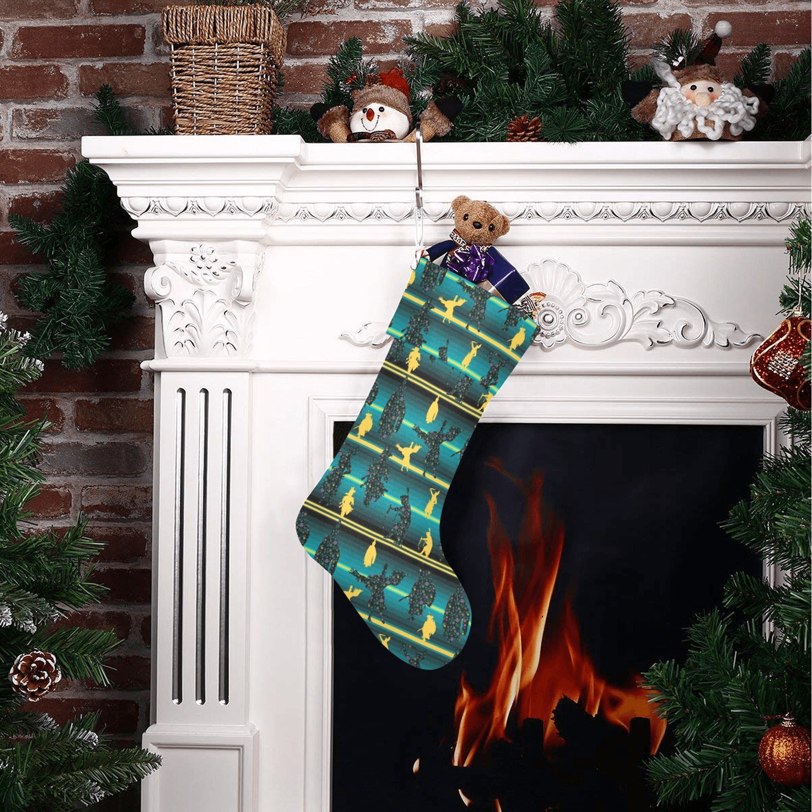 Dancers Inspire Green Christmas Stocking