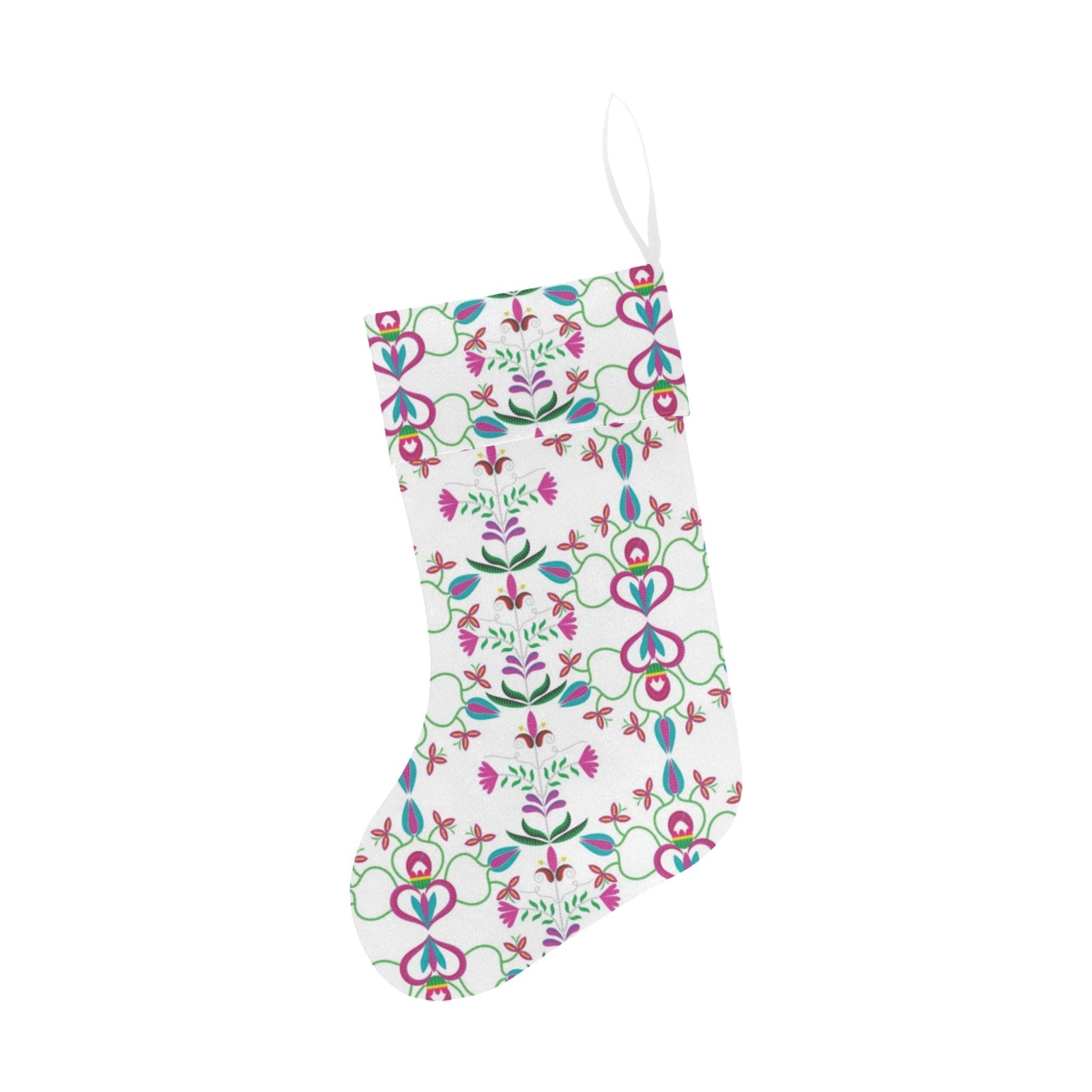 Quilled Divine White Christmas Stocking