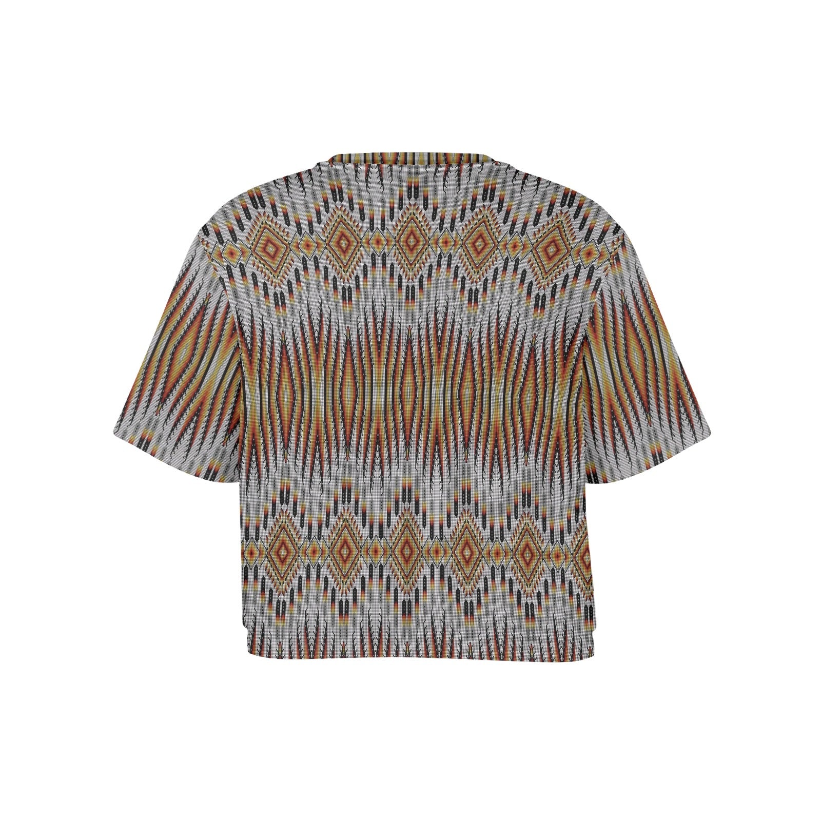 Fire Feather White Women's Cropped T-shirt
