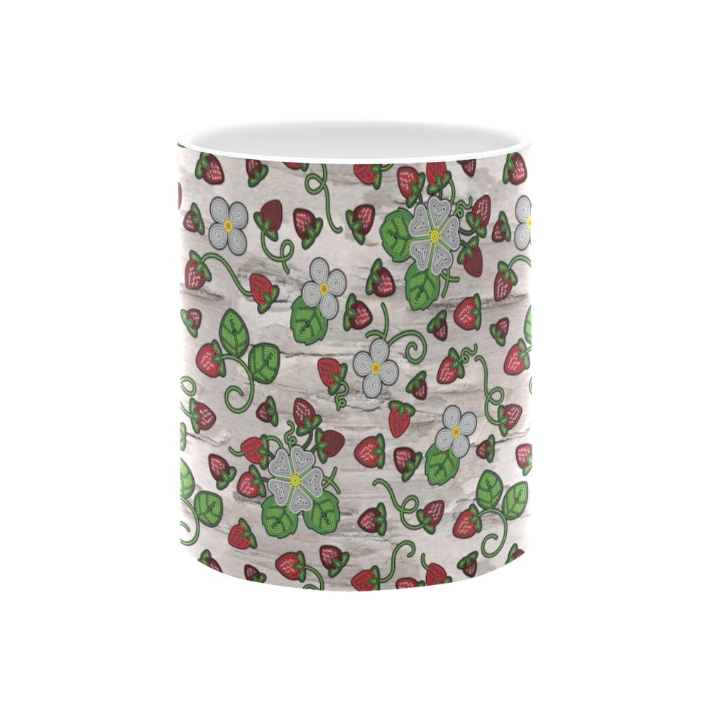 Strawberry Dreams Bright Birch White Mug(11OZ)