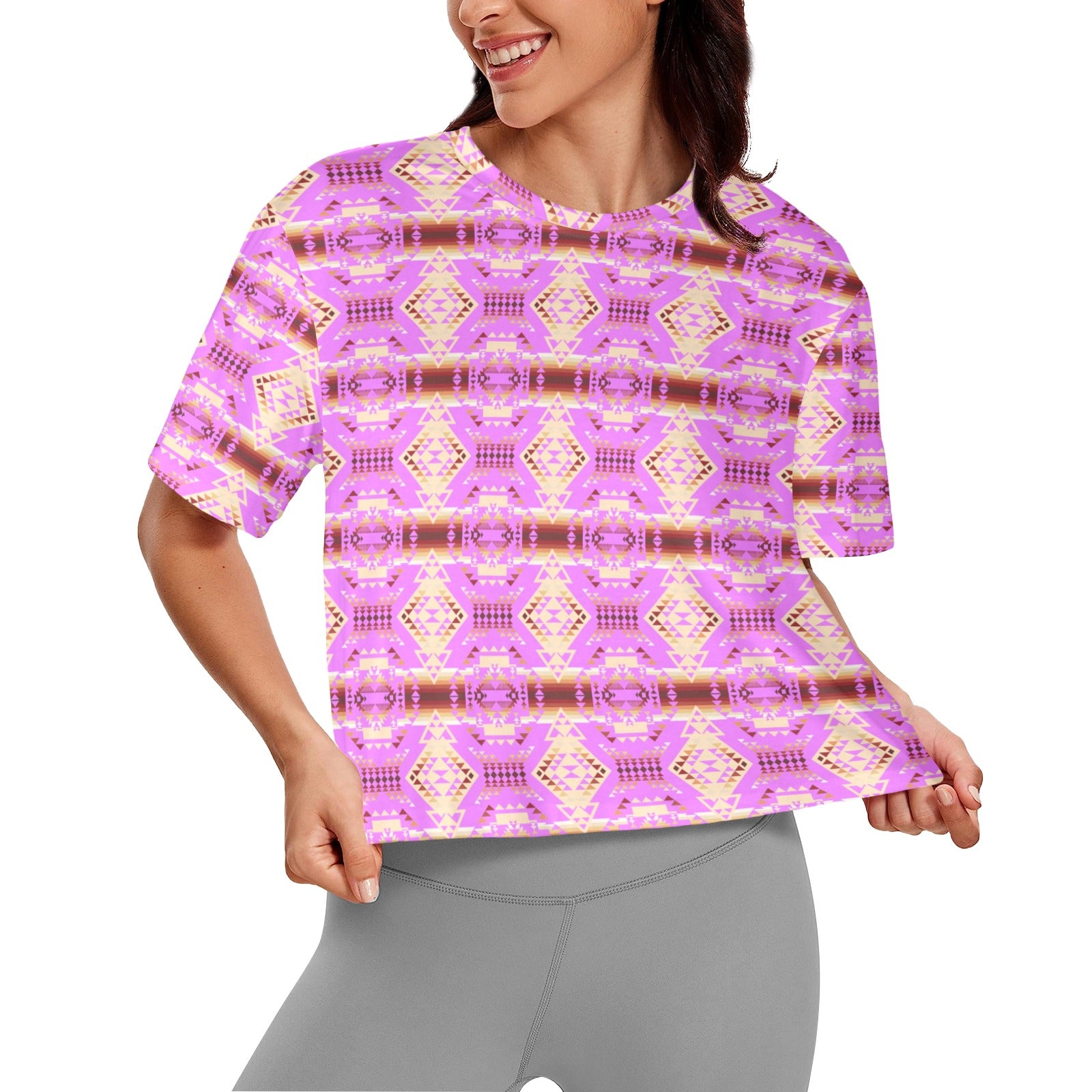 Gathering Earth Lilac Women's Cropped T-shirt