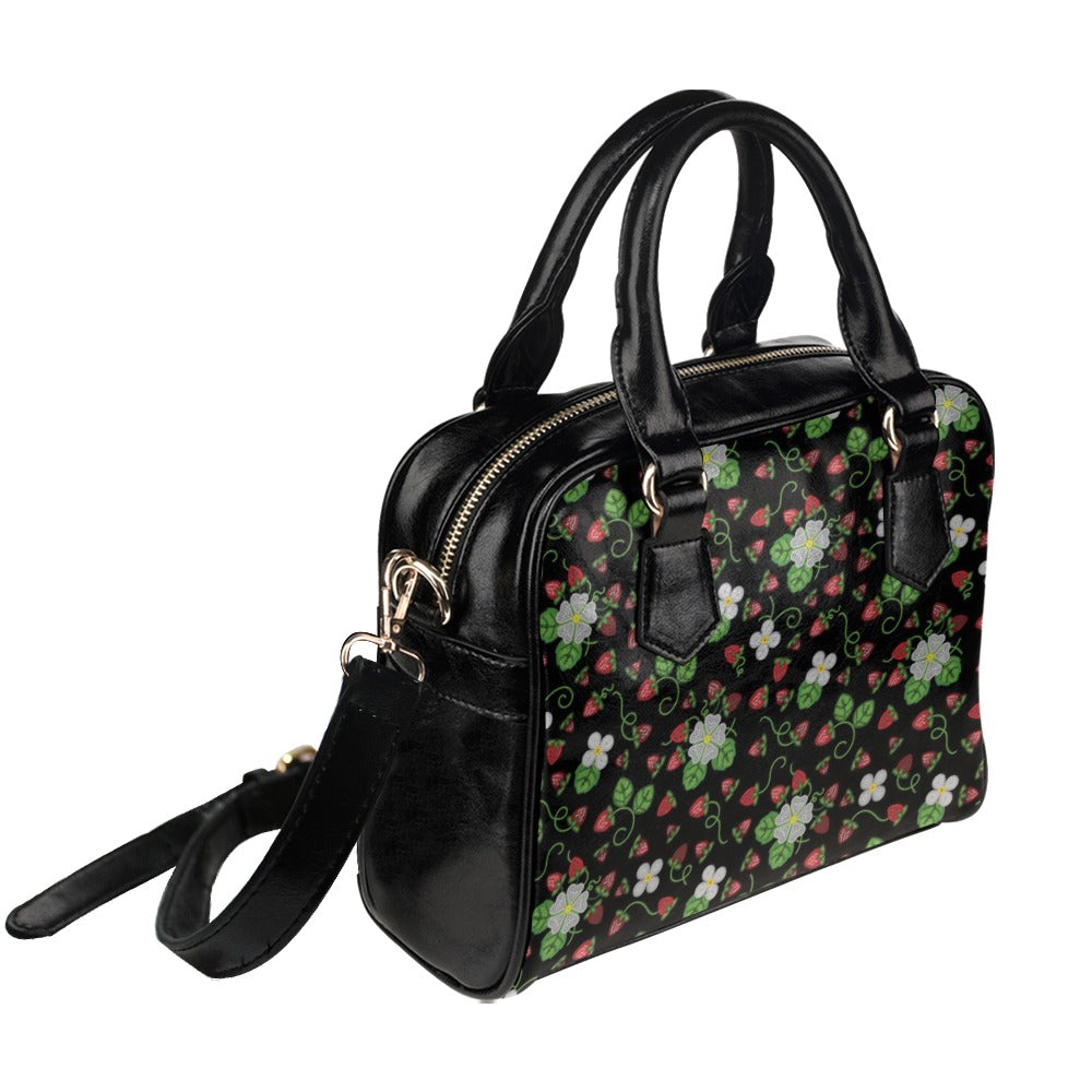 Strawberry Dreams Midnight Shoulder Handbag