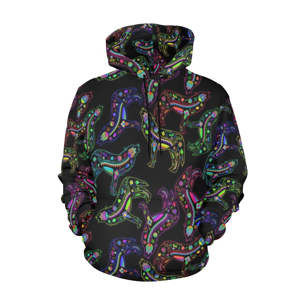 Floral Wolves Hoodie for Men (USA Size)
