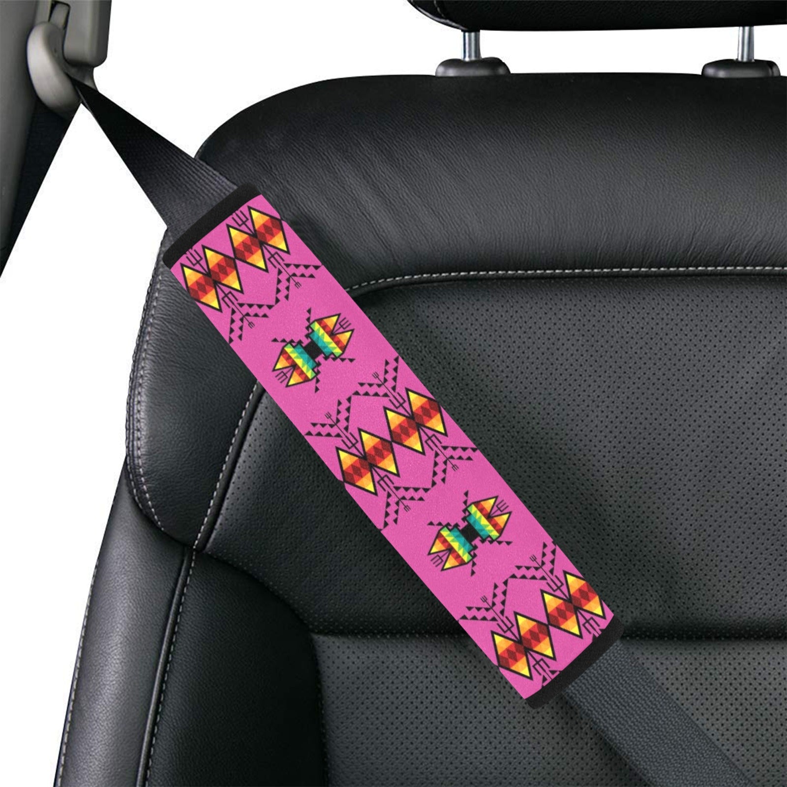 Sacred Trust Pink Car Seat Belt Cover 7''x12.6'' (Pack of 2)