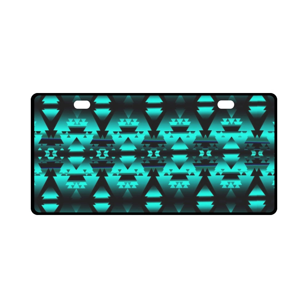 Dark Teal Winter Camp License Plate