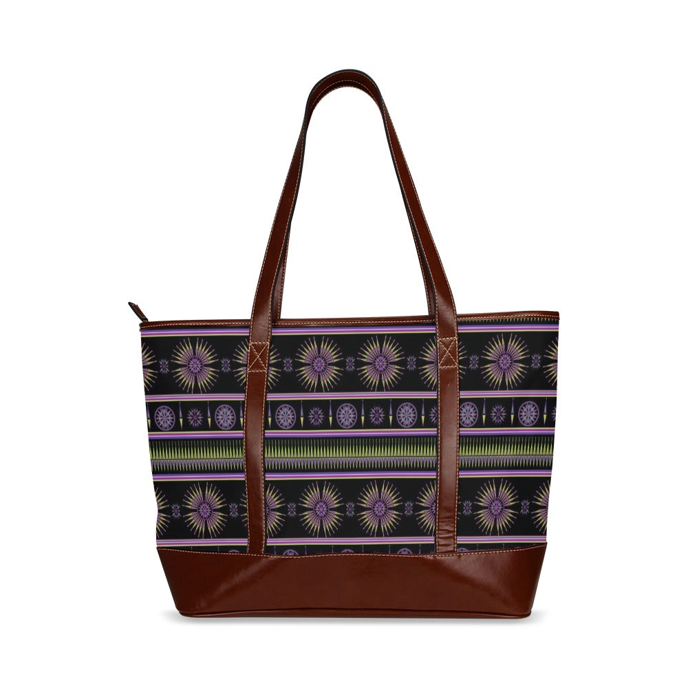 Evening Feather Wheel Tote Handbag