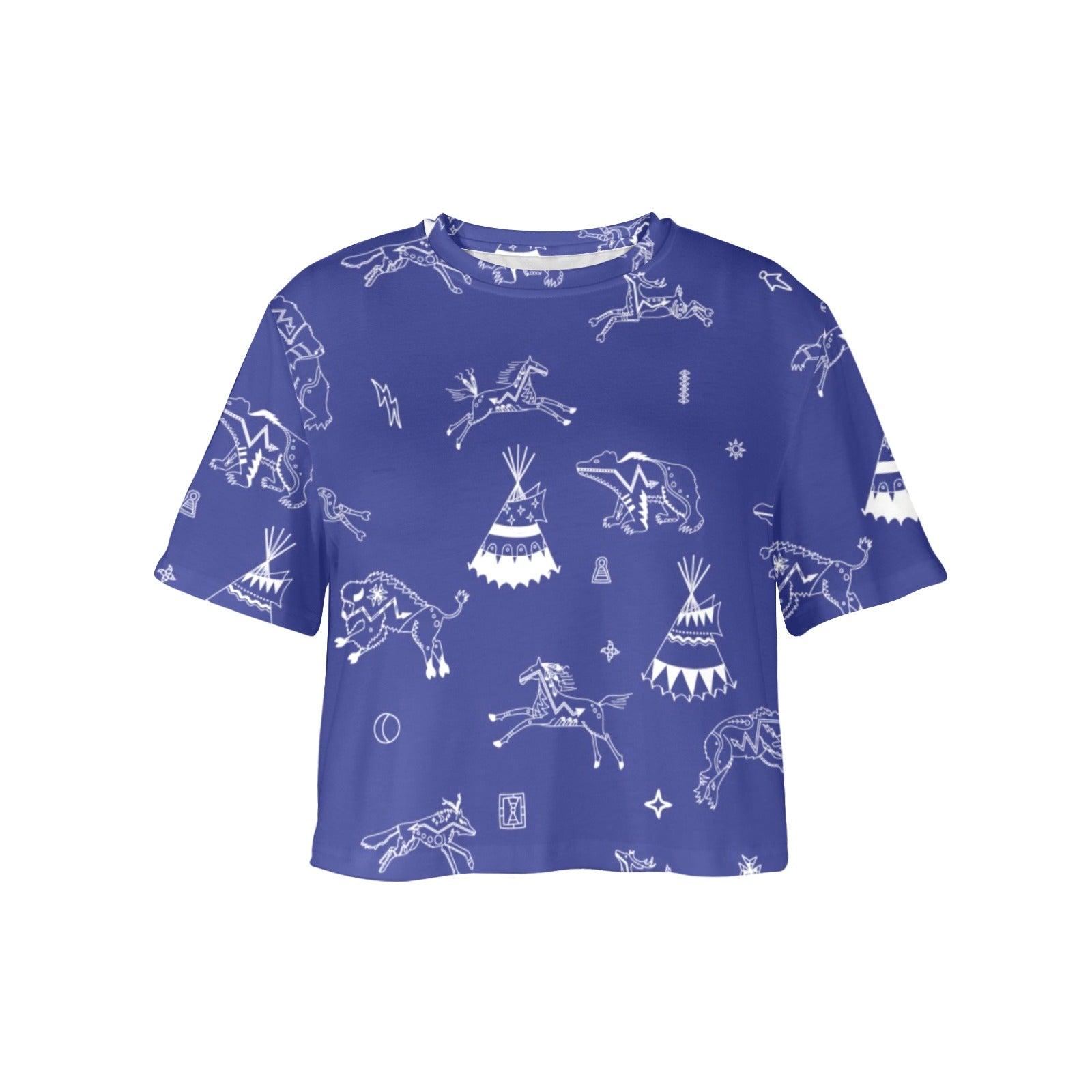 Ledger Dables Blue Women's Cropped T-shirt