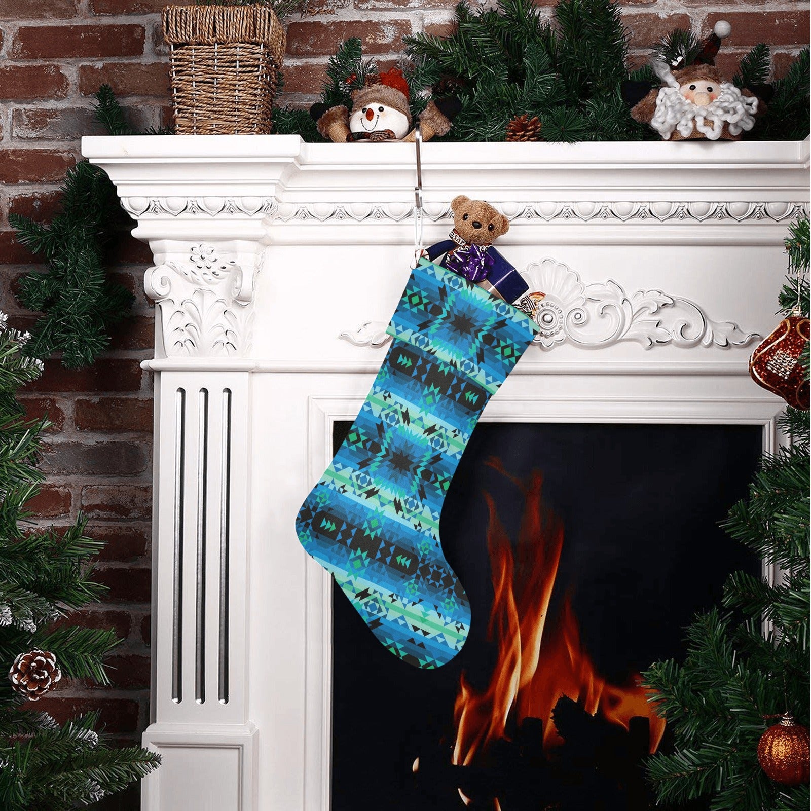 Green Star Christmas Stocking