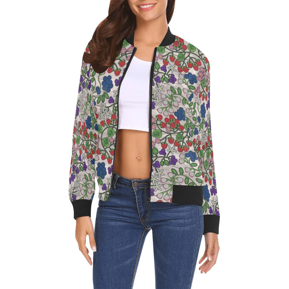 Takwakin Harvest Bright Birch All Over Print Bomber Jacket for Women