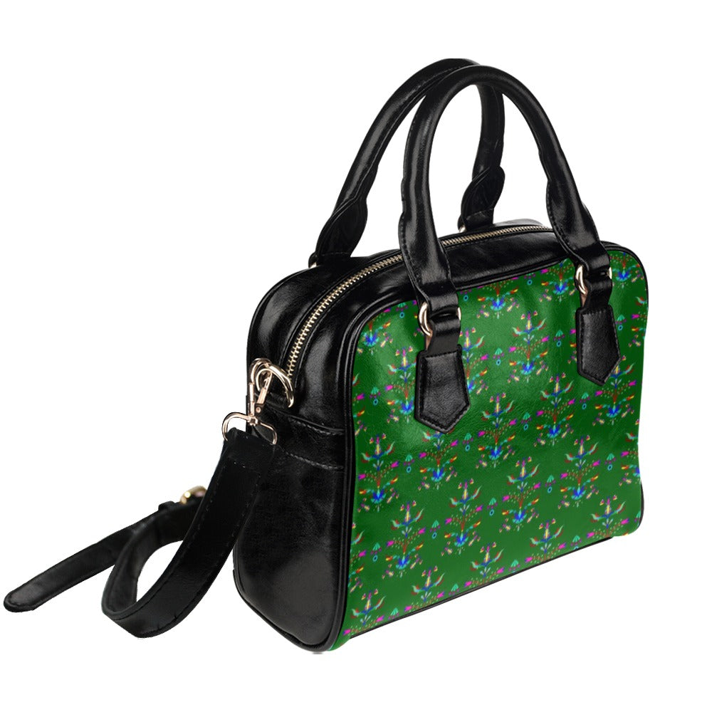 Dakota Damask Green Shoulder Handbag