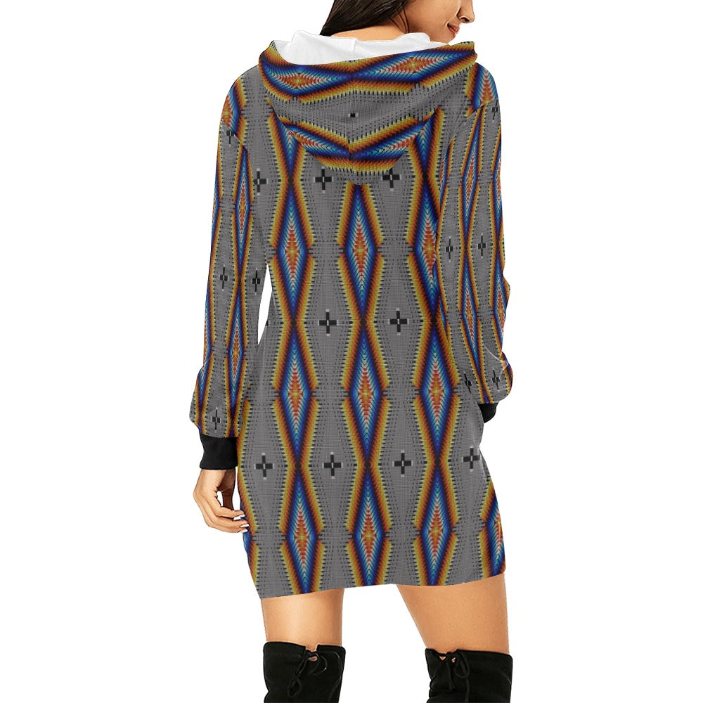 Diamond in the Bluff Grey Hoodie Dress