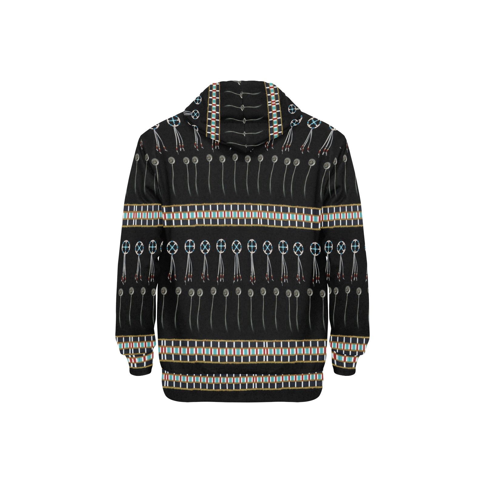 Beaded Bracelet Men's Long Sleeve Fleece Hoodie